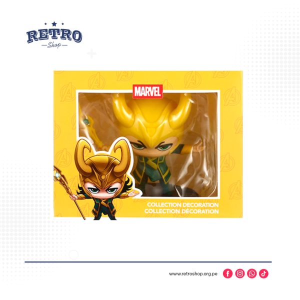 Figura decorativa #loki El Dios de las Mentiras. Autorizado oficialmente por Disney Marvel, diseñado y fabricado por MINISO.