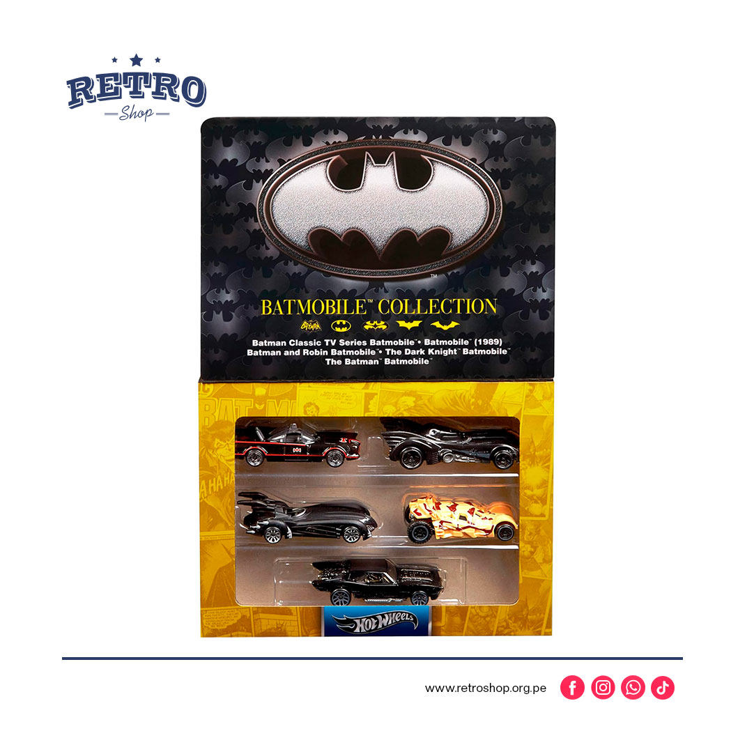Hot Wheels 5 vehículos Batman del 85 aniversario