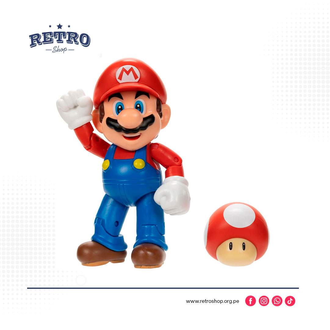Mario con Champiñon - figura Nintendo