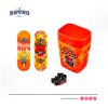 Hot Wheels Skate Caja de Chicles con 2 skates Fire Spice