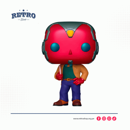 ¡Marvel Wandavision 70s Visión Funko Pop! Figura Exclusiva