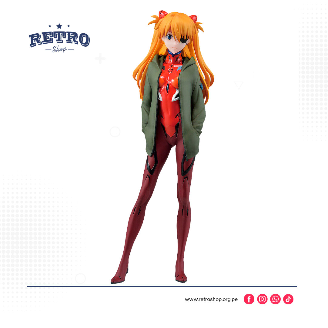 Asuka con parche y chaqueta Evangelion Ichiban Kuji D Banpresto