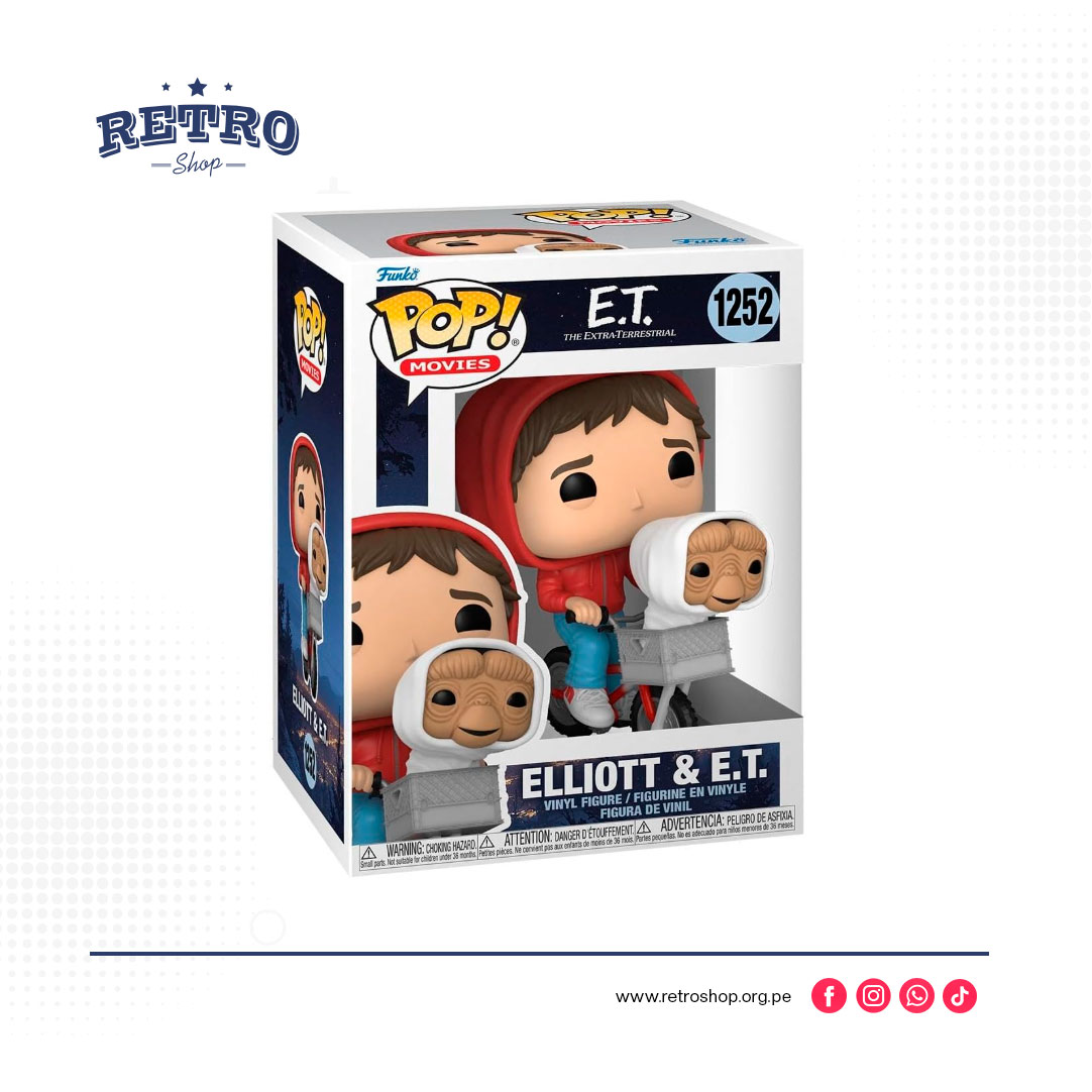 Funko Películas: E.T. The Extraterrestre - Elliot con E.T. en cesta, multicolor