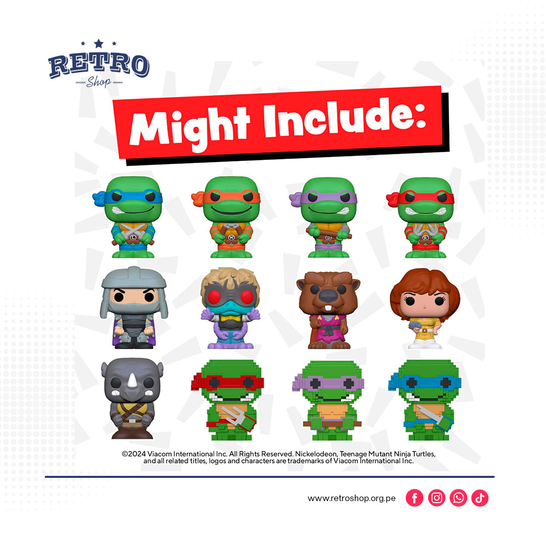 Funko Bitty Pop! Singles: Teenage Mutant Ninja Turtles Mystery Mini Juguetes Coleccionables Bolsa de Polietileno