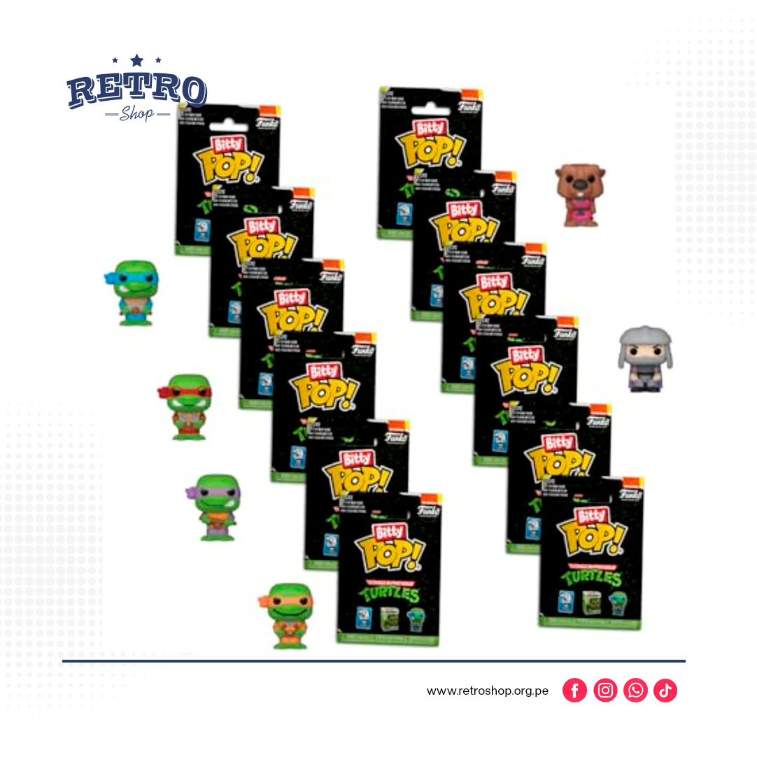 Funko Bitty Pop! Singles: Teenage Mutant Ninja Turtles Mystery Mini Juguetes Coleccionables Bolsa de Polietileno