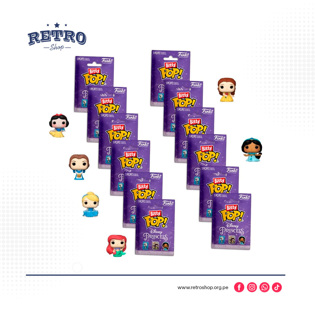 Funko Bitty Pop! Singles: Disney Princess Mystery Mini Juguetes coleccionables Bolsa de polietileno