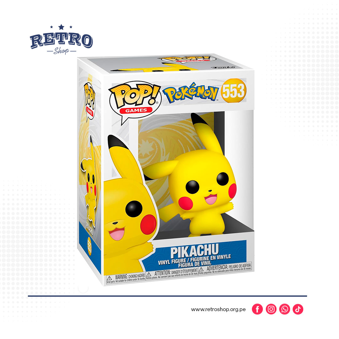 Funko Pop! Juego: Pokémon - Figura de vinilo Pikachu (saludando)