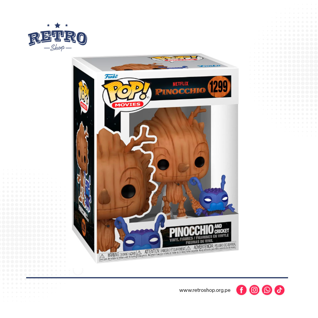 Funko Pop! & Buddy Películas: Netflix Pinocho - Pinocho y Cricket