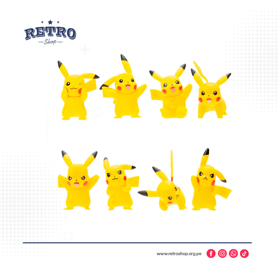 Multipack x8 Figuras Pikachu Pokémon