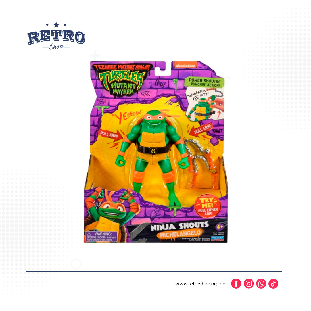 Michelangelo Deluxe Ninja Shouts Figura por Playmates