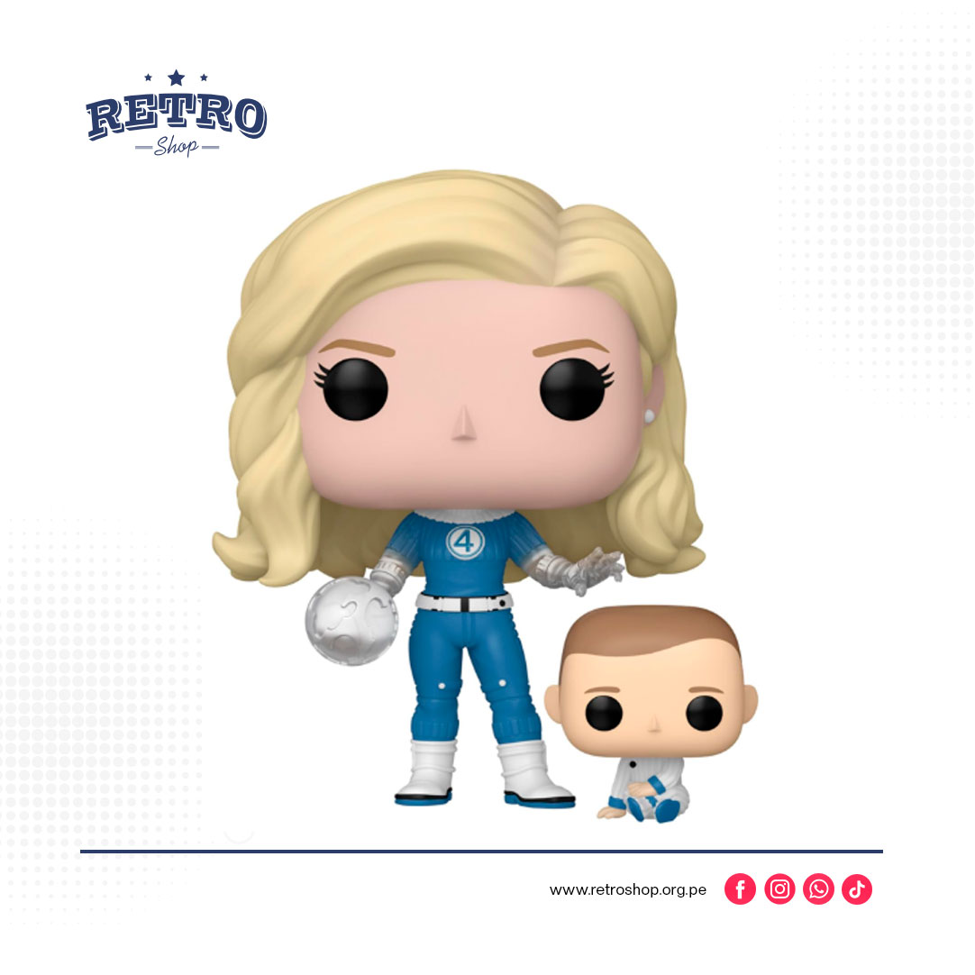Funko Pop! & Buddy: The Fantastic Four: First Steps - Mujer invisible - Cuatro fantásticos (2025)