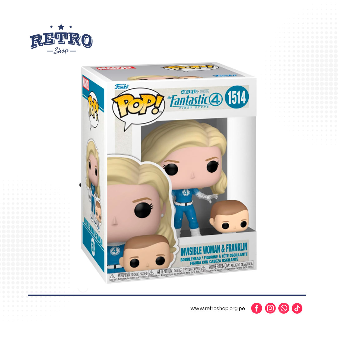 Funko Pop! & Buddy: The Fantastic Four: First Steps - Mujer invisible - Cuatro fantásticos (2025)