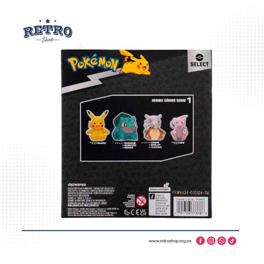 Pokemon Figura Pikachu Select De 4 Pulgadas