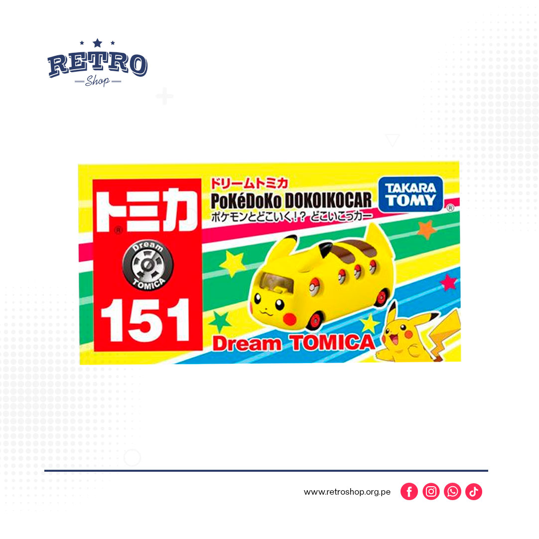 Pokemon-Pikachu-Pokedoko-Dokoikocar-1 Pokemon Pikachu Pokedoko Dokoikocar - TAKARA TOMY Tomica No.151