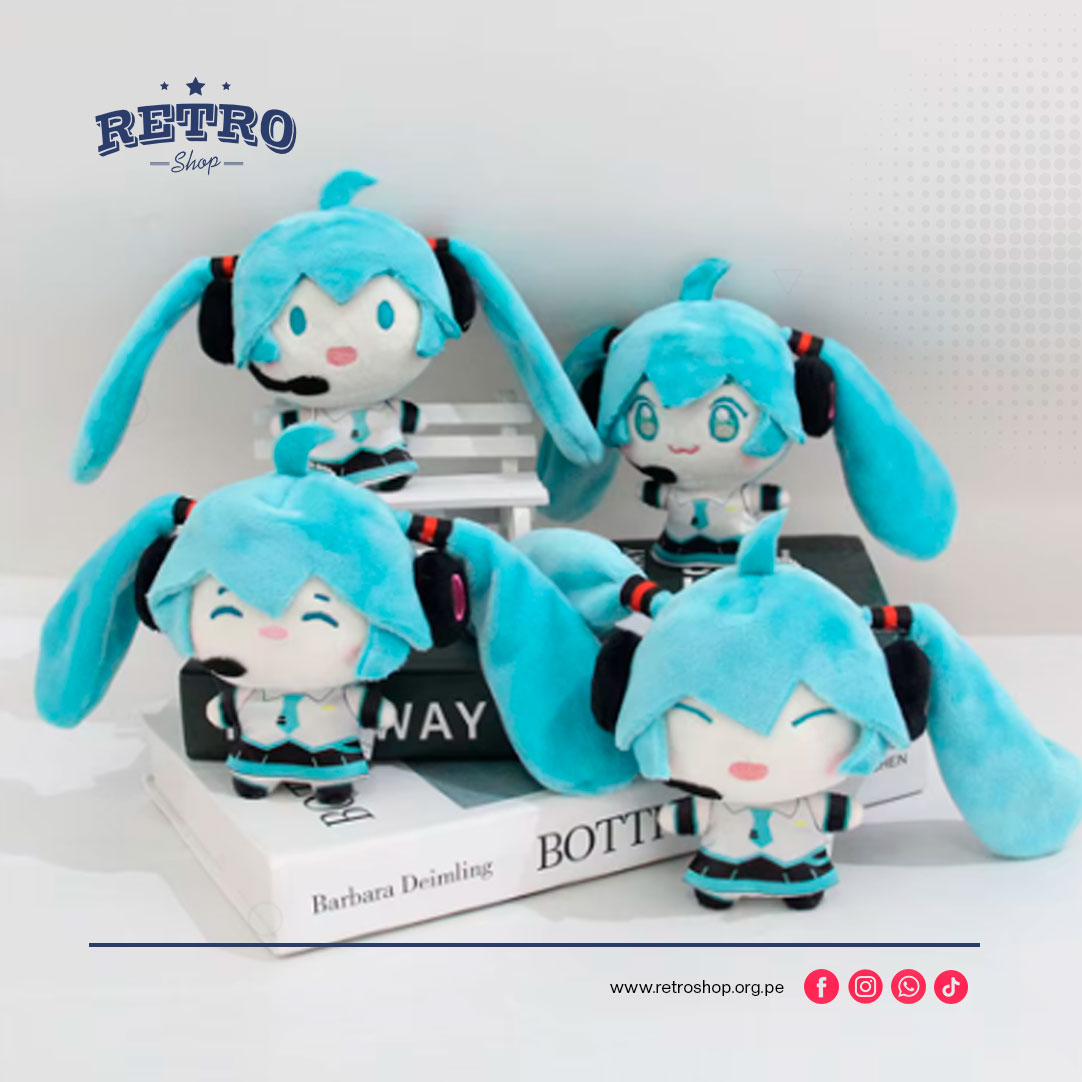 llavero-peluche-miku Llavero Hatsune Miku 4 "10CM, peluche pequeño Kawaii