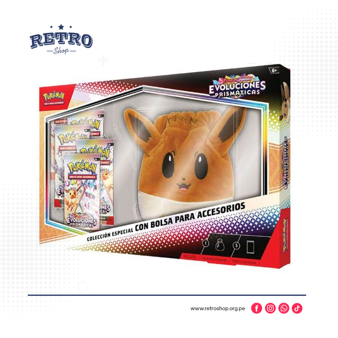 Pokémon TCG Evoluciones Prismáticas - Colección Especial con Bolsa para Accesorios (Español)