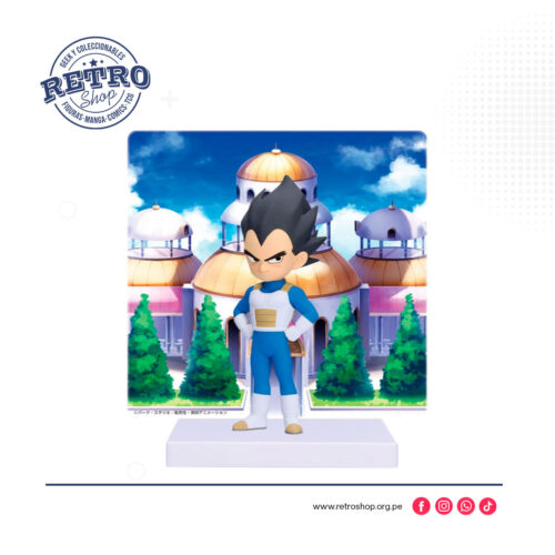 Banpresto - Figura de Dragon Ball DAIMA - Vegeta con Panel (mini)
